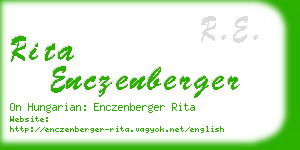 rita enczenberger business card